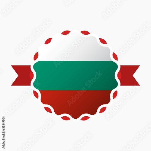 Creative Bulgaria Flag Emblem Badge