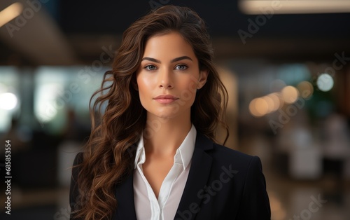 A young attractive office going lady in a suit