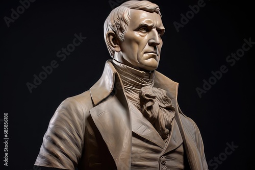 William Henry Harrison statue, the 9th president of United States. photo