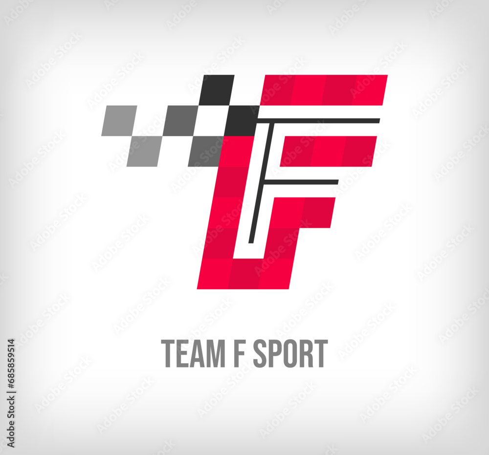 Creative F letter racing and sports logo. Modern pixel with new culture colors. Font alphabet template. Creative contest geometric. vector Creative F letter racing and sports logo. Modern pixel with new culture colors. Font alphabet template. Creative contest geometric. vector