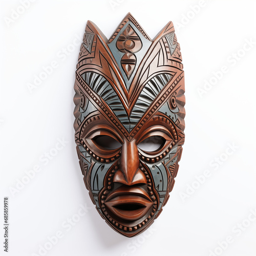african traditional mask isolated on white