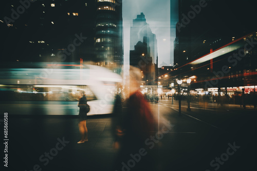 Natural bokeh of city centre view, blurred out of focus background. © Alex Shi