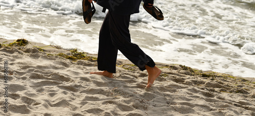 Fototapeta Naklejka Na Ścianę i Meble -  Spaziergang am Ostseestrand