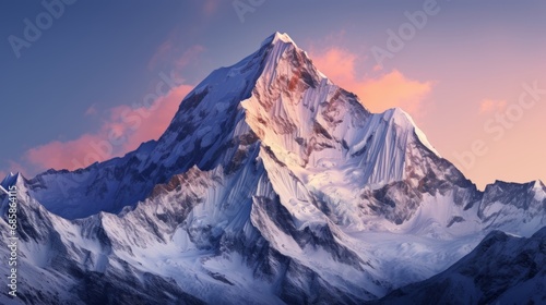 High Alpes Mountains with snow landscape at sunset, Mountain peak, wallpaper