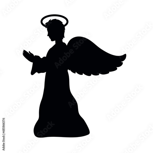 angel silhouette icon