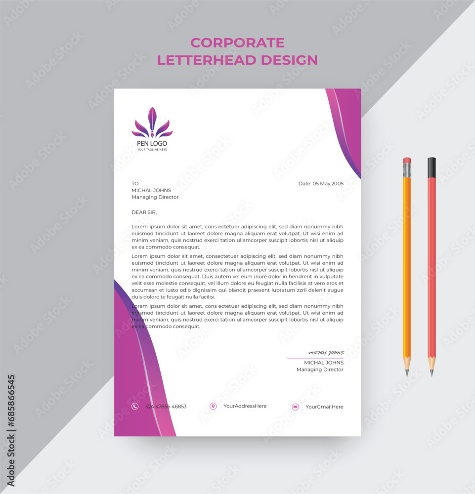 Corporate Letterhead Design Template Corporate Letterhead Design Template