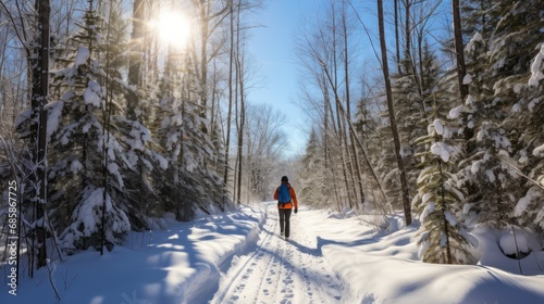 Winter's Embrace: Snowy Trail © Daryna