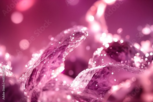 Abstract background, sparkling ice floes colored by the light passing through them.