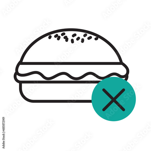 anorexia icon of no eating burgers