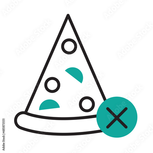 anorexia icon of no eating pizza