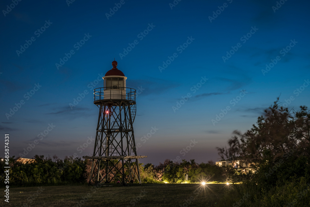 Historic lighthouse at the harbor of Hoek van Holland.