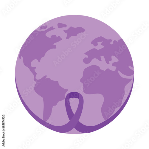 rett syndrome ribbon and world