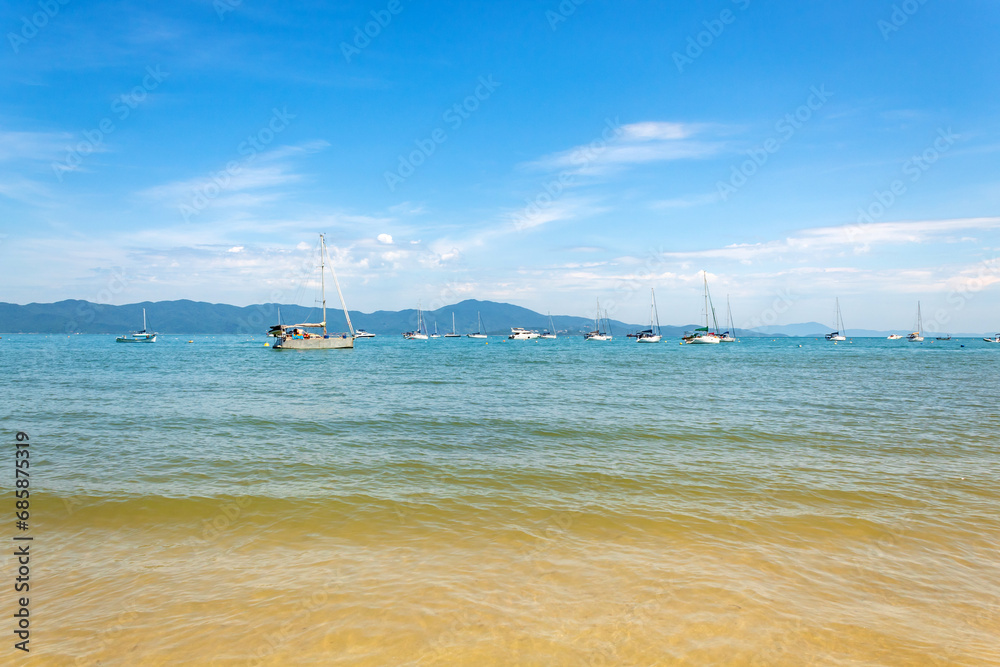 Obraz premium bascos da Praia de Jurere Nacional Internacional Florianopolis Brasil