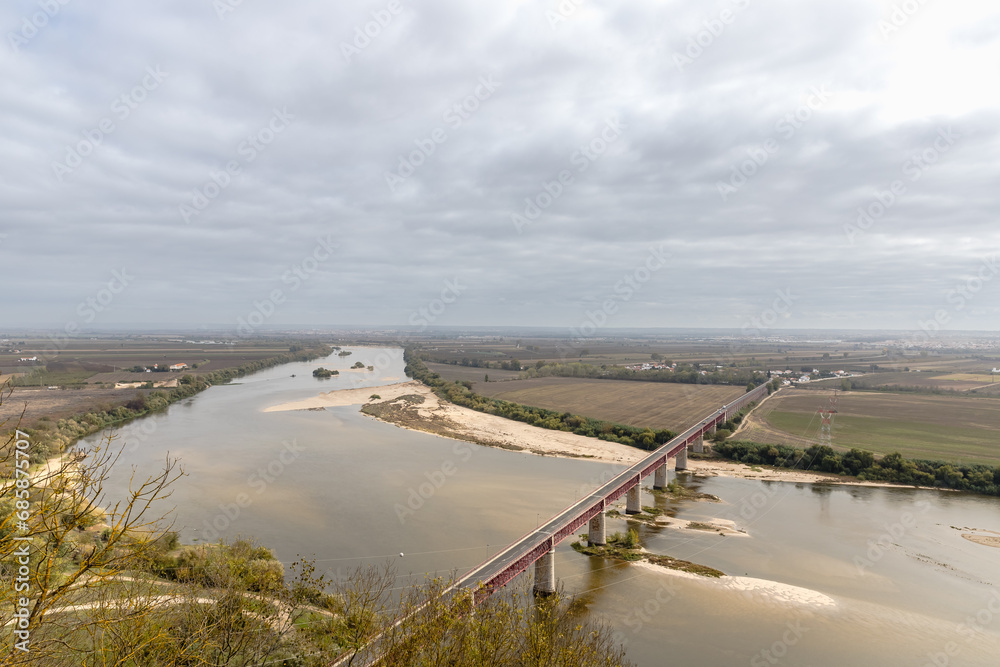 Tagus River in the Portuguese countryside near Santarem