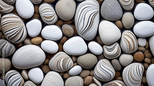 Ripple Effect: Showcase white pebbles placed strategically in a shallow stream, with ripples forming mesmerizing patterns around them