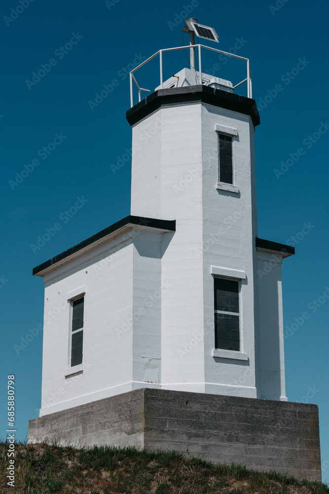 Lighthouse at American Camp State Park on San Juan Island in Washington