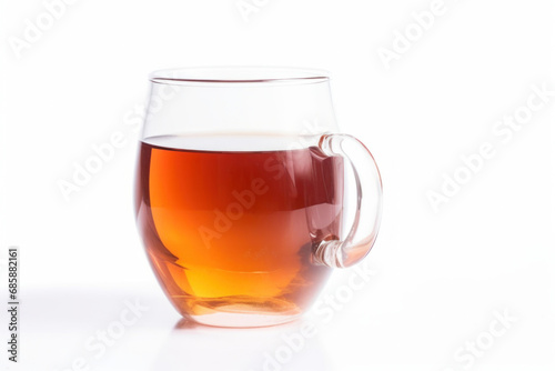 Glass of tea isolated on white