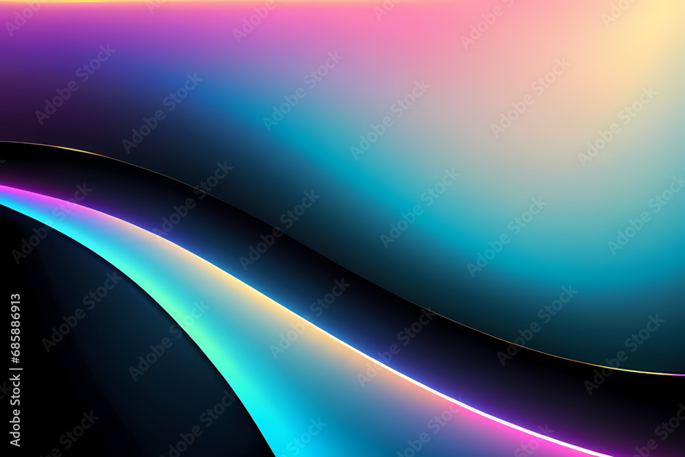 Abstract Black Blue Background. colorful wavy design wallpaper. creative graphic 2 d illustration. trendy fluid cover with dynamic shapes flow. - obrazy, fototapety, plakaty 