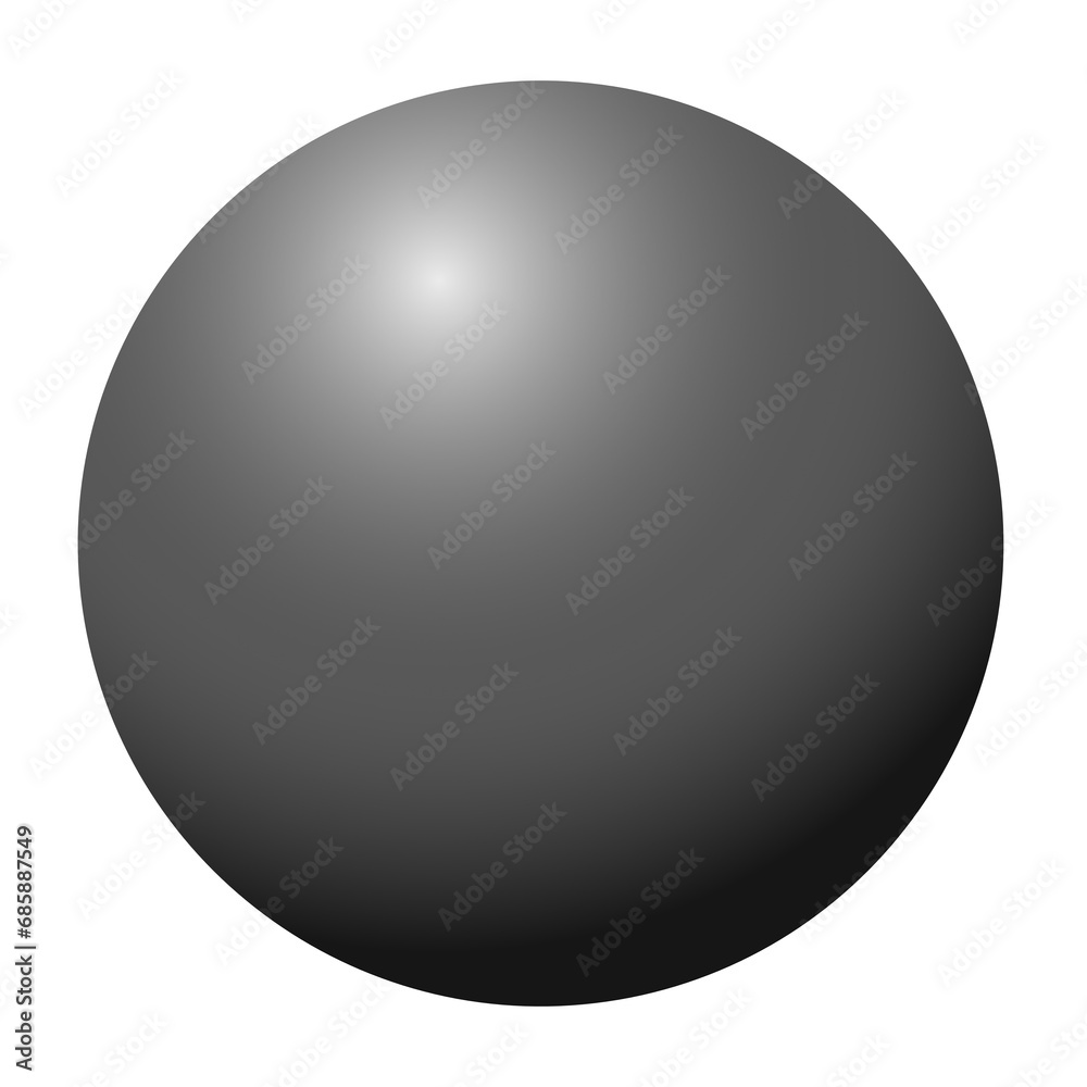 Black and white sphere. Glossy isolated 3d ball with light reflections on transparent background. Black and white sphere. Glossy isolated 3d ball with light reflections on transparent background.