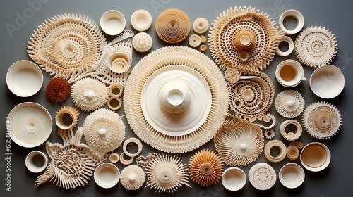 Patterns created by household items photo