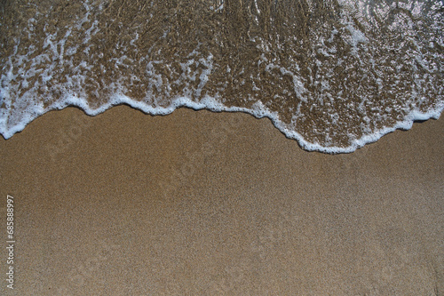 Soft sea wave on the sand beach, Background