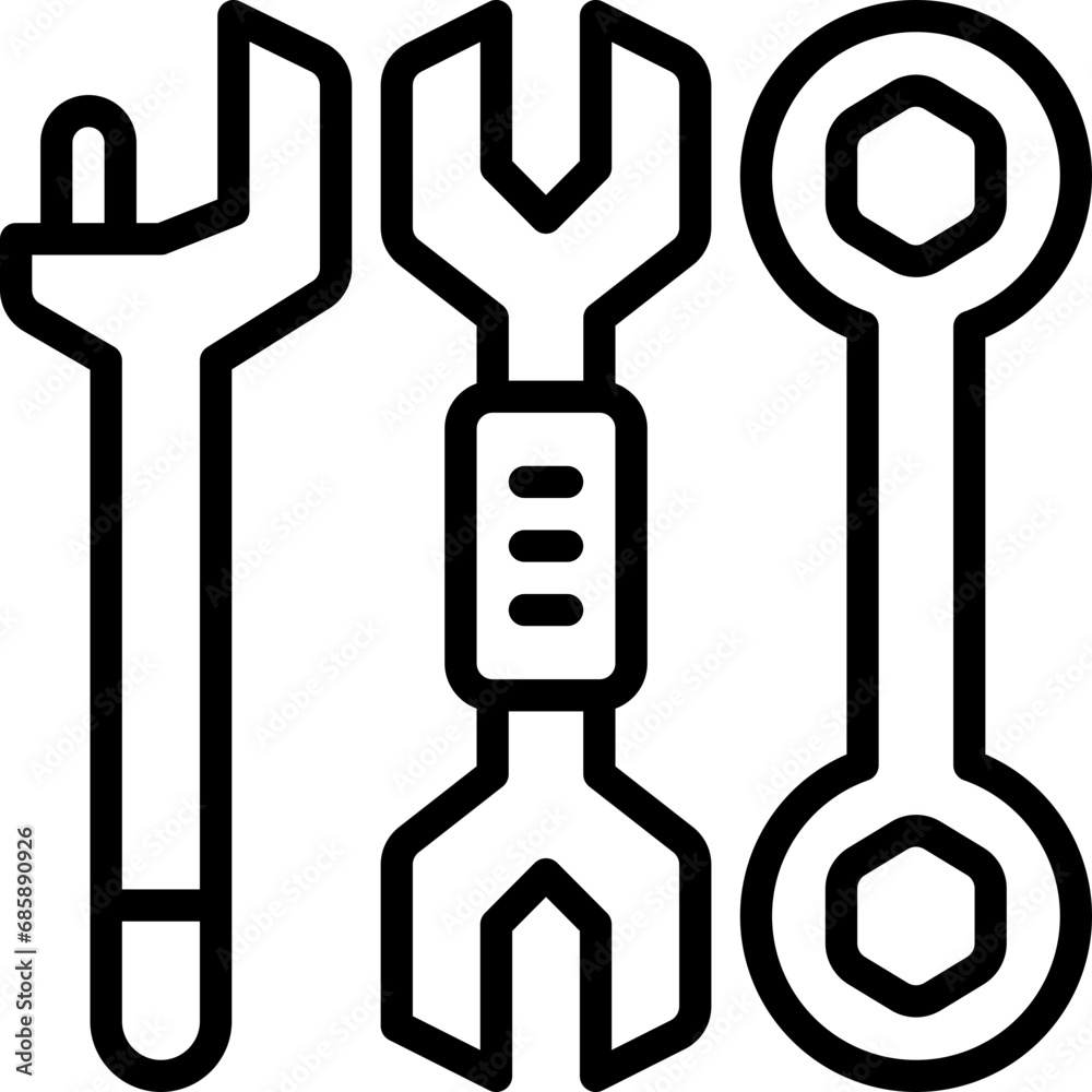 service tool icon. vector line icon for your website, mobile, presentation, and logo design.