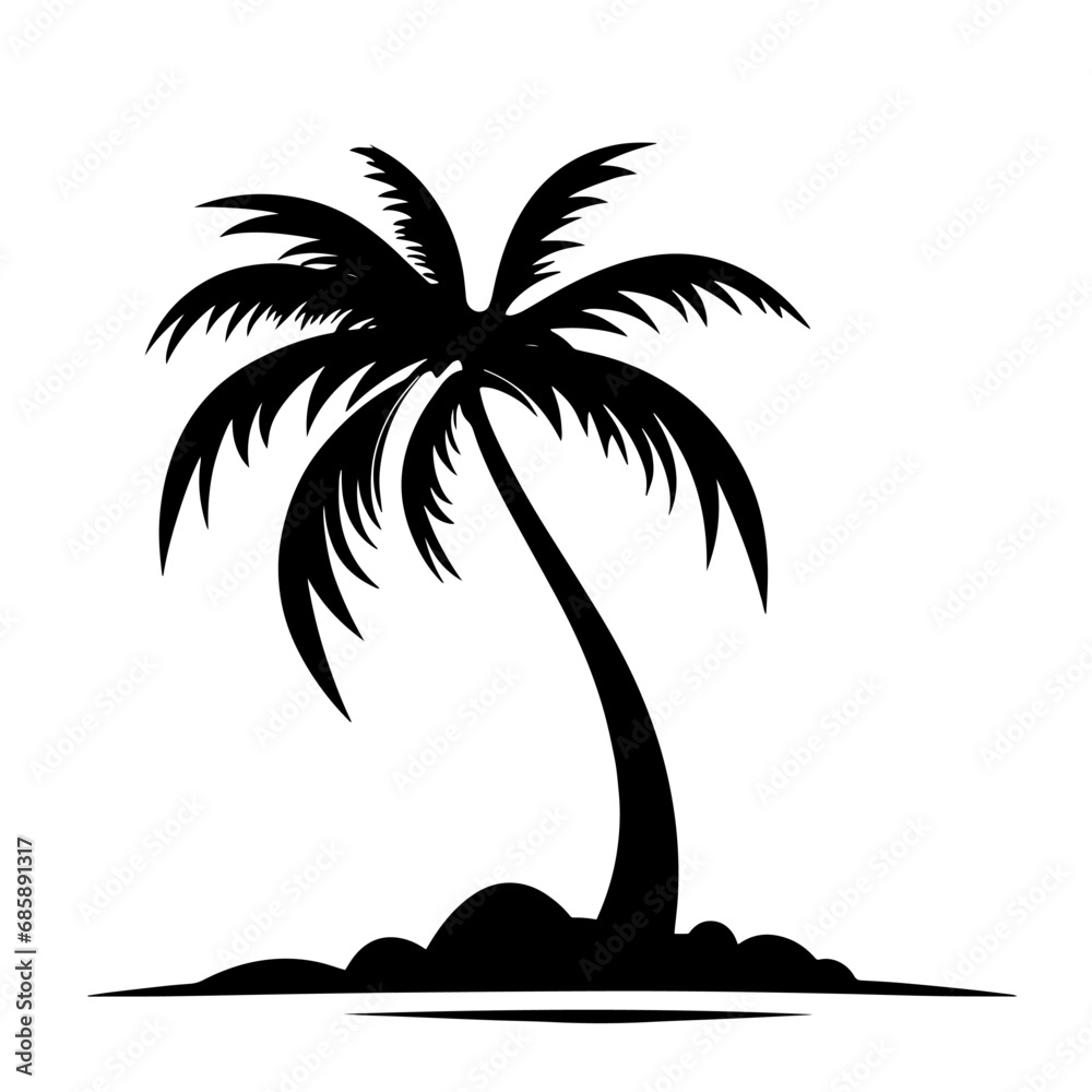 Palm tree Island Logo