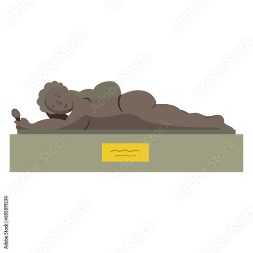 colombia botero statue illustration