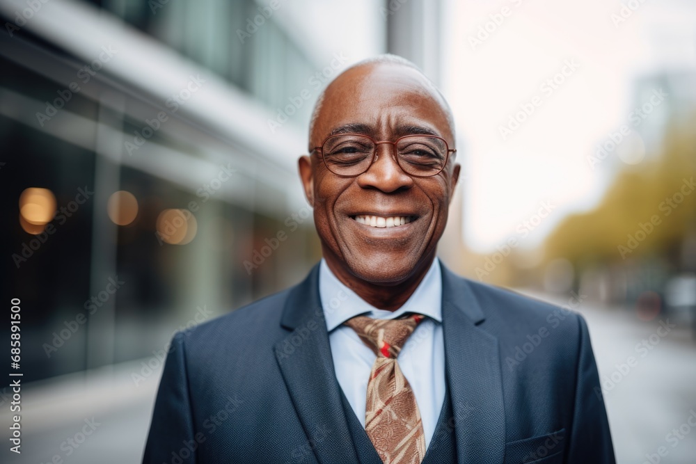 Portrait of a smiling businessman in the city Portrait of a smiling businessman in the city