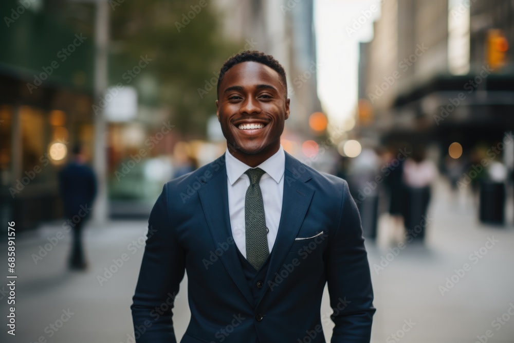 Portrait of a smiling businessman in the city Portrait of a smiling businessman in the city