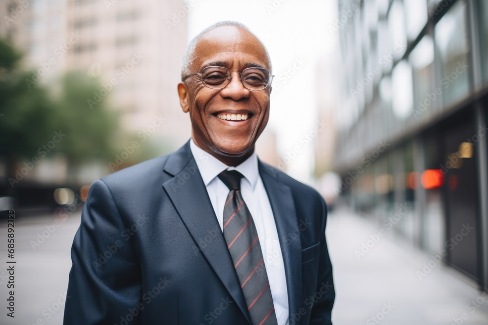 Portrait of a smiling businessman in the city Portrait of a smiling businessman in the city