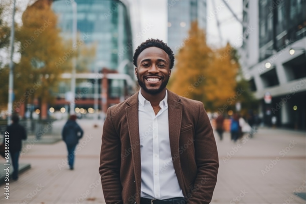 Portrait of a smiling businessman in the city Portrait of a smiling businessman in the city