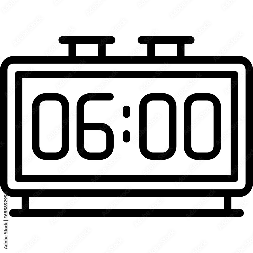 desk clock icon. vector line icon for your website, mobile, presentation, and logo design. desk clock icon. vector line icon for your website, mobile, presentation, and logo design.
