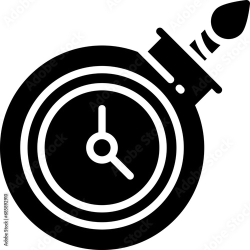bomb time icon. vector glyph icon for your website, mobile, presentation, and logo design.