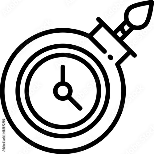 bomb time icon. vector line icon for your website, mobile, presentation, and logo design.