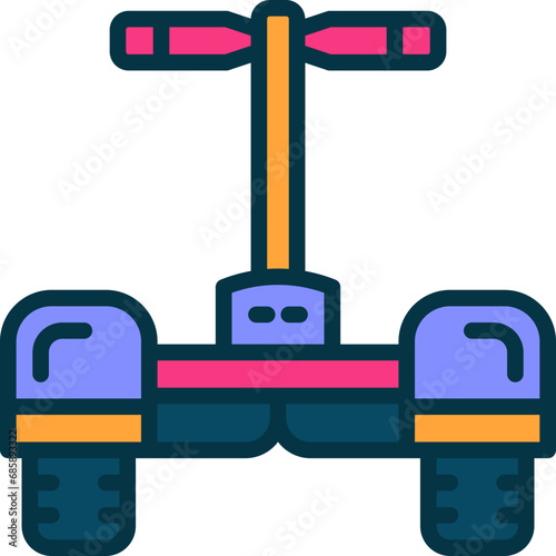 segway icon. vector filled color icon for your website, mobile, presentation, and logo design.