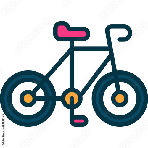 bike icon. vector filled color icon for your website, mobile, presentation, and logo design.
