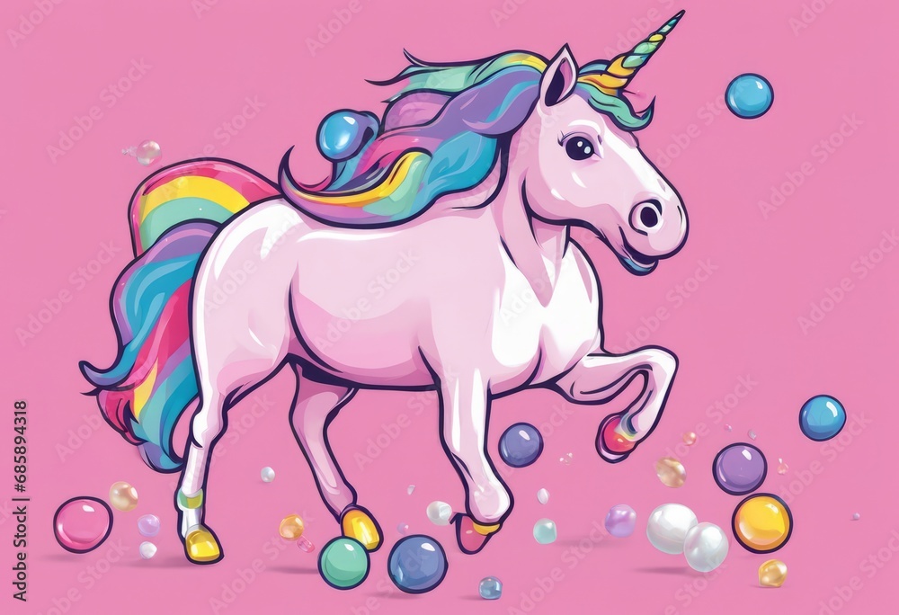 pink background with unicorns pink background with unicorns