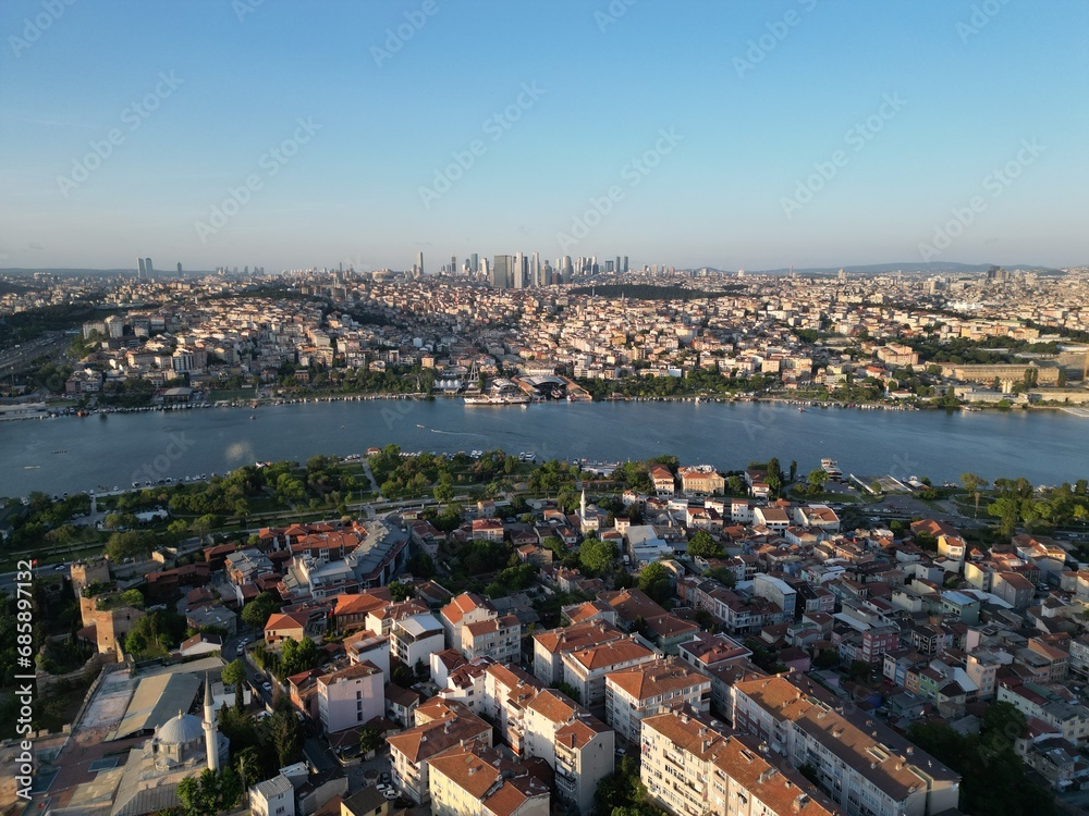 Obraz premium Golden Horn Istanbul - aerial shot