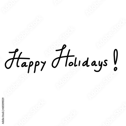 happy holidays handwritten