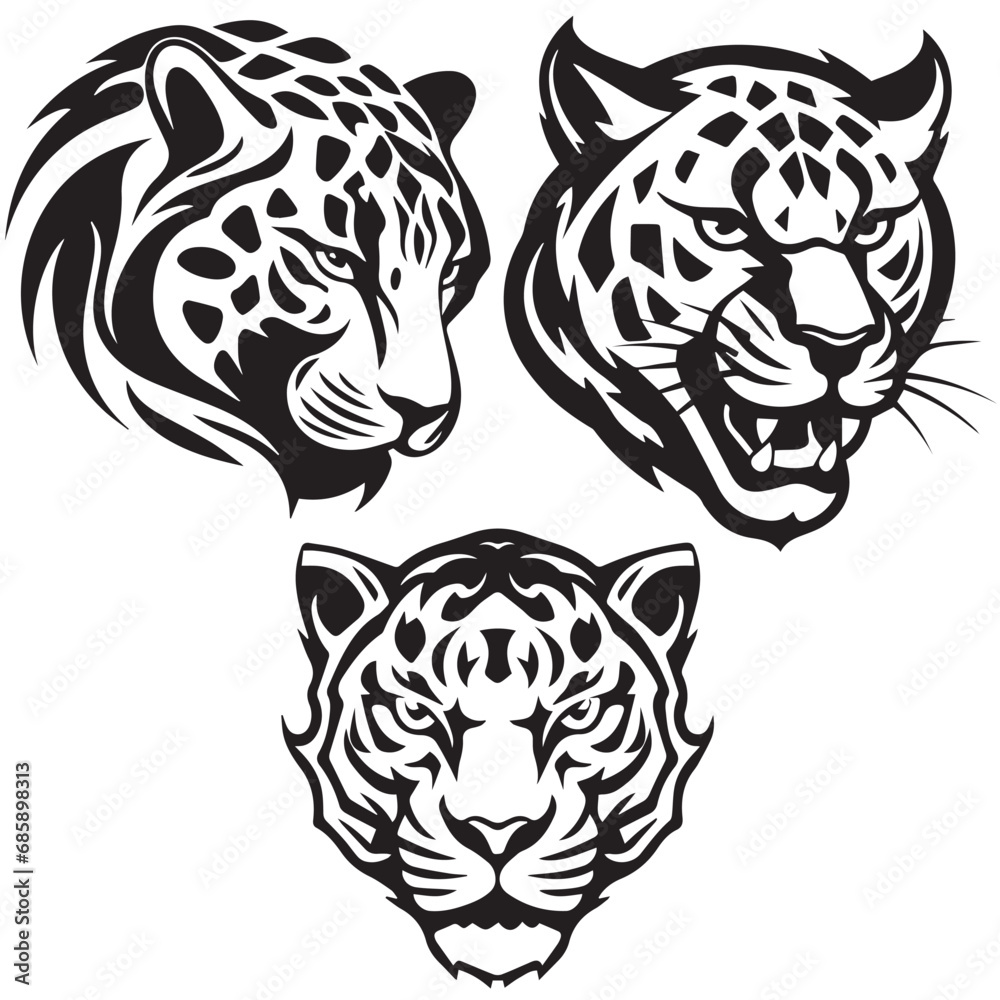 mascot, predator, illustration, symbol, vector, graphic, mammal, wildlife, cat, head, wild, animal, design, icon, logo, tiger, panther, face, isolated, emblem, feline, strength, tattoo, wildcat, puma,