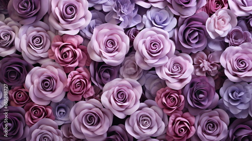 A top view background of purple flowers
