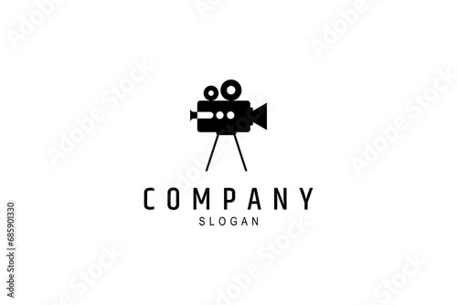 Film video camera icon vector illustration logo design