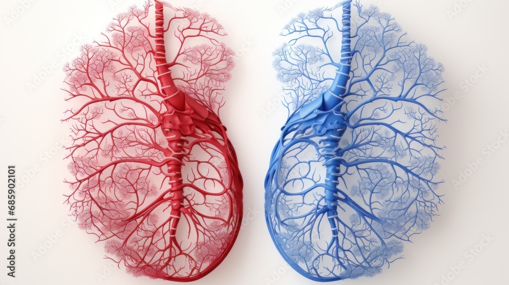 Human lung anatomy drawing Human lung anatomy drawing