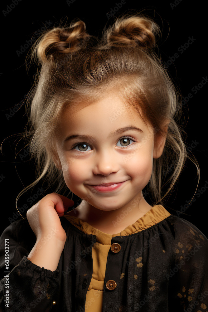 Funny child girl making funny face Funny child girl making funny face