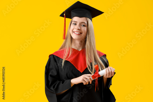 Female graduate student wit...