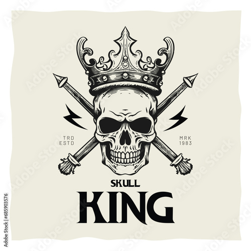 skull and bones poster with skull tshirt design