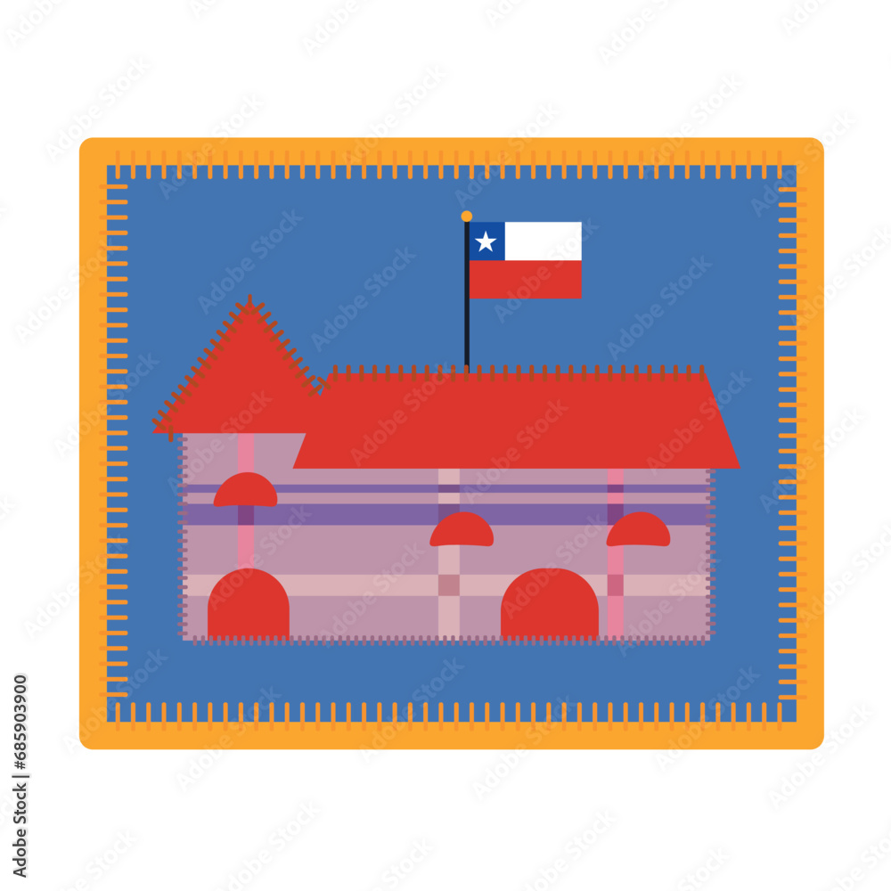Fototapeta premium chile house stamp
