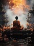 Buddhism, religion and philosophy, Siddhartha Gautama, Buddha. Four Noble Truths and Eightfold Path, achieve spiritual enlightenment, liberation from suffering compassion inner peace spiritual growth.