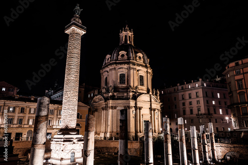 Obraz na płótnie Trajan's Column. Rome, Italy w salonie